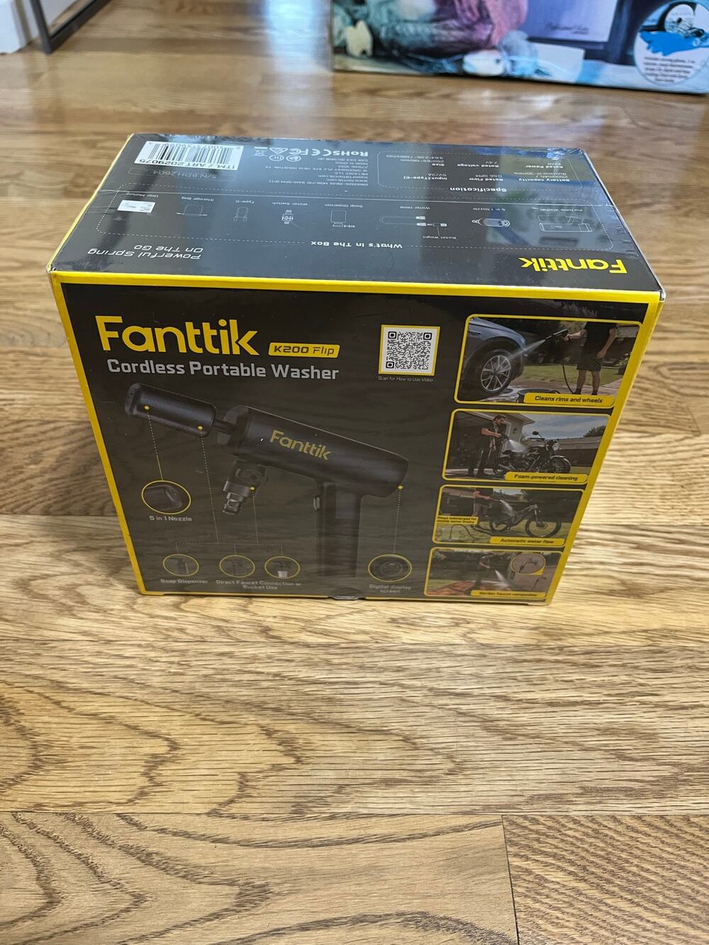 Fanttik K200 Flip Cordless Portable Washer 5-in-1 Nozzle OEM New Sealed